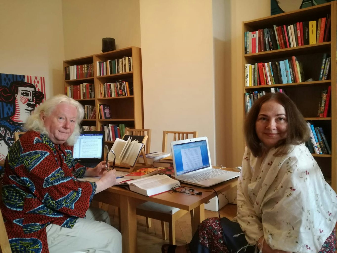 Jan en Doina in het Vertalershuis