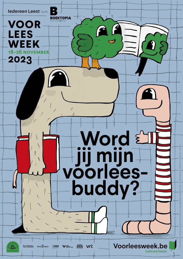 Affiche voorleesbuddy's met hond